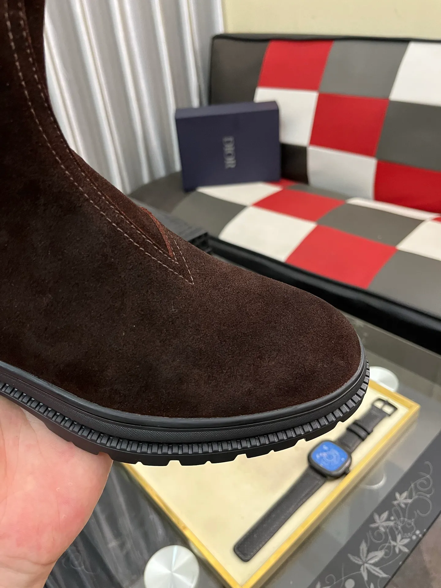 Men's shoes 💰500⌚️⌚️"Dior" Gaoban short boots ⚠️⚠️Top purchasing agents🔍🔍Men's 2023 HK counters are on sale simultaneously. Sole: The original sole is specially provided by the original factory. The exclusive movable molded sole is super comfortable. The original factory and the single product are handmade🔍🔍. The details determine the quality. We only make shoes with care. You can enter and exit the counter at will. Welcome to compare. 🇮🇹Size: 38-444️⃣Colors available